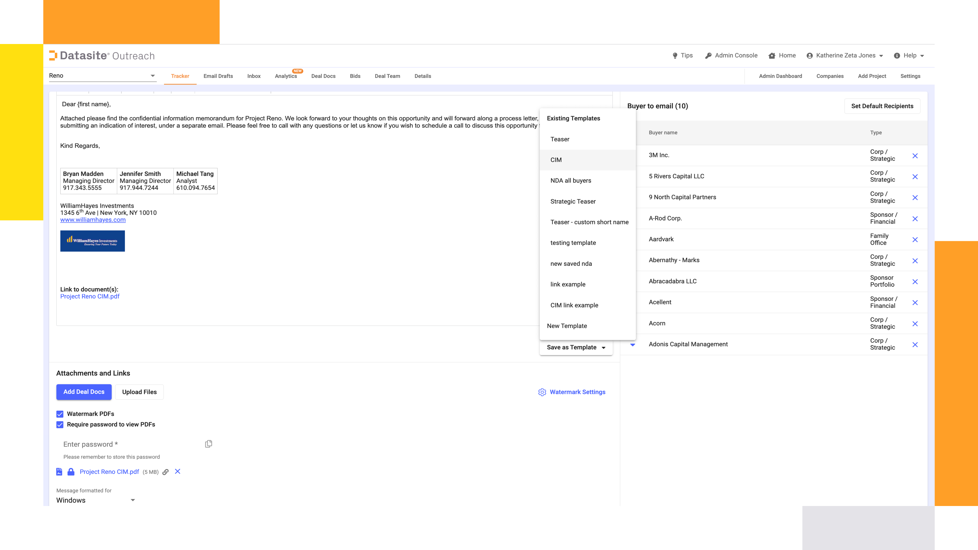 Secure data room provider Datasite Outreach™ add deal docs